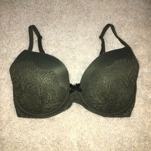 Victorias Secret 32 DDD Green Lined Demi Bra